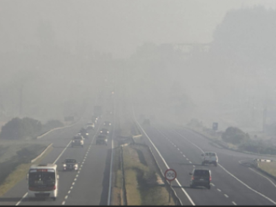 Quema de matorrales afecta acceso norte a Puerto Montt y genera riesgo por humo en la Ruta 5