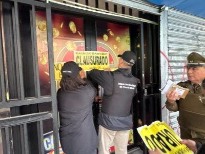 Clausuran por segunda vez casino ilegal en Puerto Montt: un detenido tras operativo municipal y de Carabineros