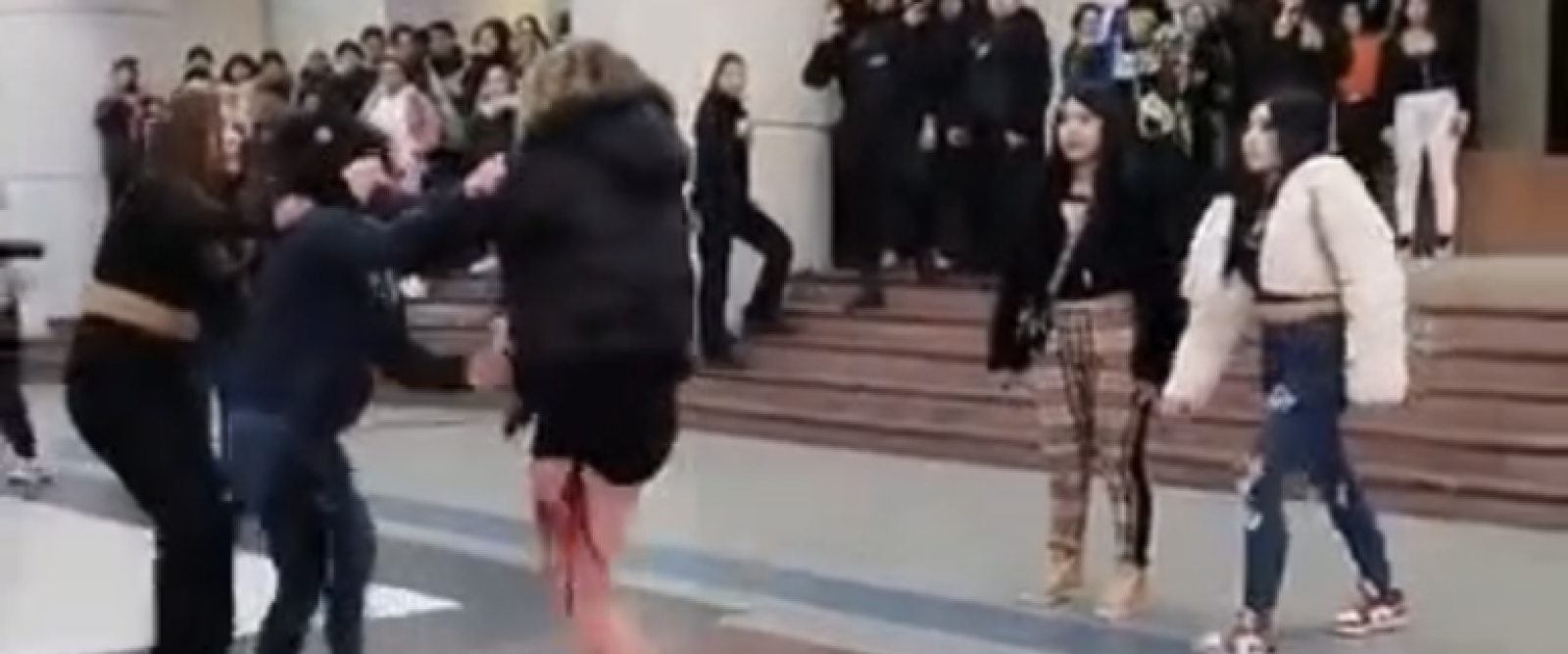 Violenta pelea afuera del Mall Costanera termina con una mujer detenida en Puerto Montt