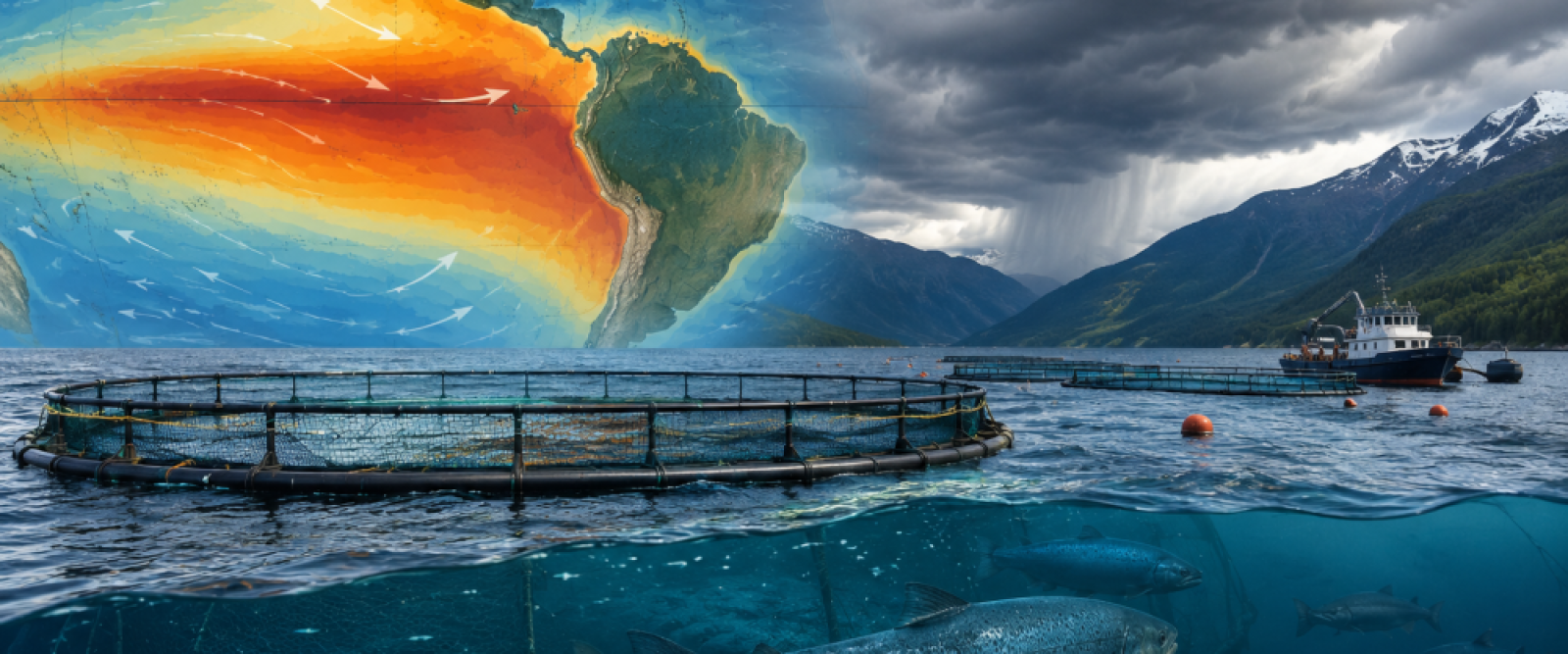 ¿Qué tan preparado está el sur de Chile? Expertos advierten riesgos del fenómeno de El Niño para la salmonicultura